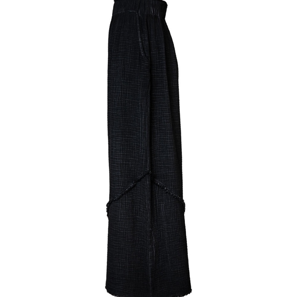 Simpuna Crinkle Black Wide Leg Pants - Picture 2 of 5